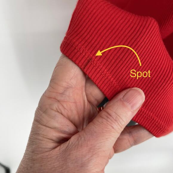 Enza Costa Women's NEW Stretch Silk Knit Half Sleeve Keyhole Top Size XL Red - Picture 2 of 9